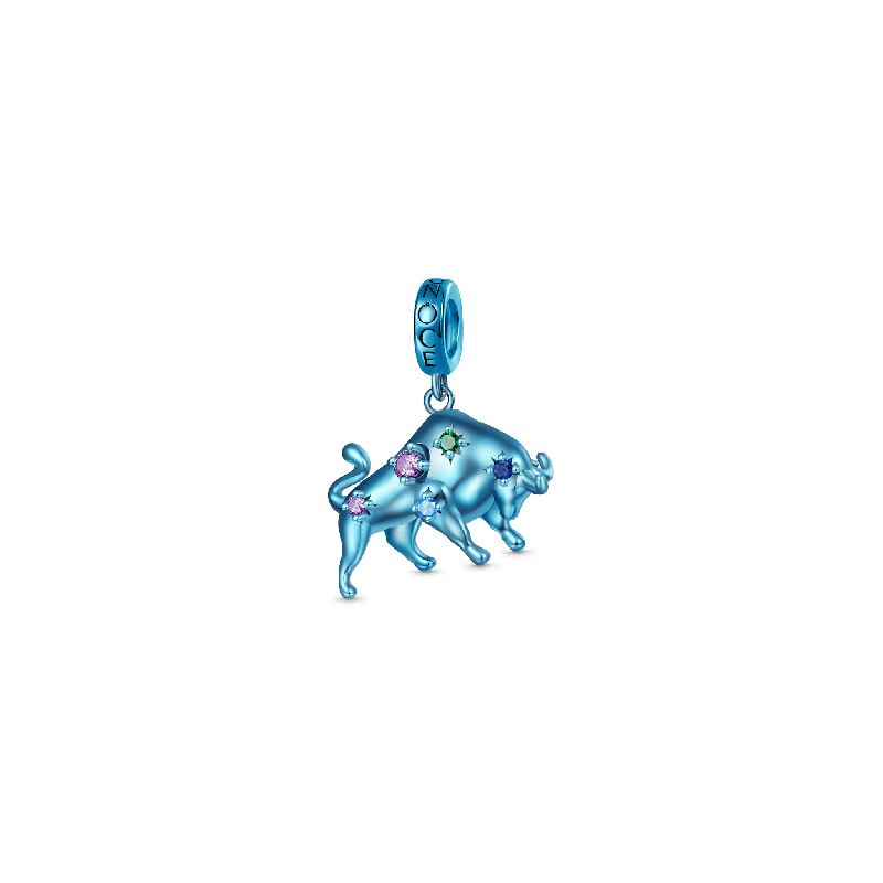 Gnoce Colgante Zodíaco Buey Caramelo Azul