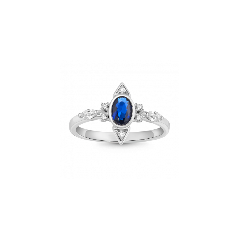 Gnoce Anillo Vintage Espinela Azul